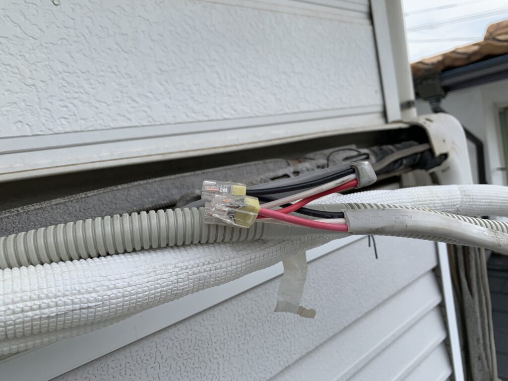 屋外で屋内用配線器具使用